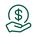 Financial benefits icon